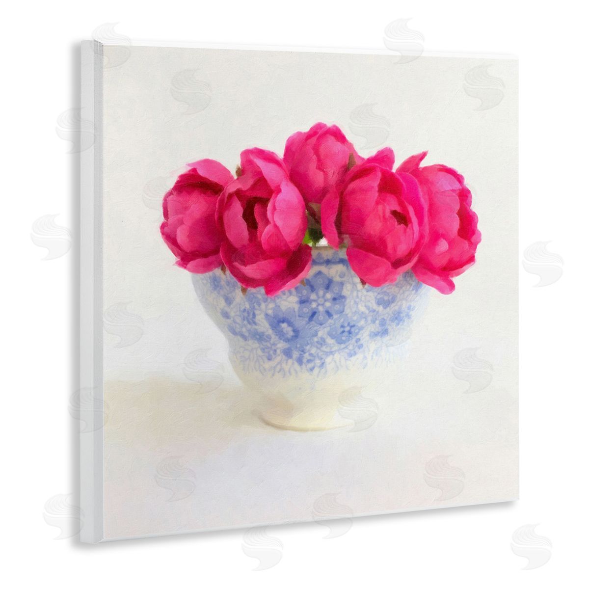 Graffitee Studios Roses in Subtle Vase Wooden Wall Plaque Art Print