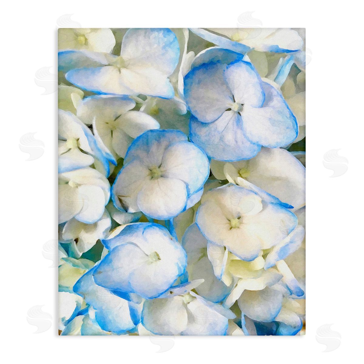 Graffitee Studios Blue Pansies Pattern Canvas Wall Art Print