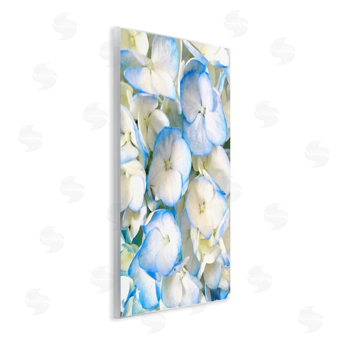 Graffitee Studios Blue Pansies Pattern Wooden Wall Plaque Art Print