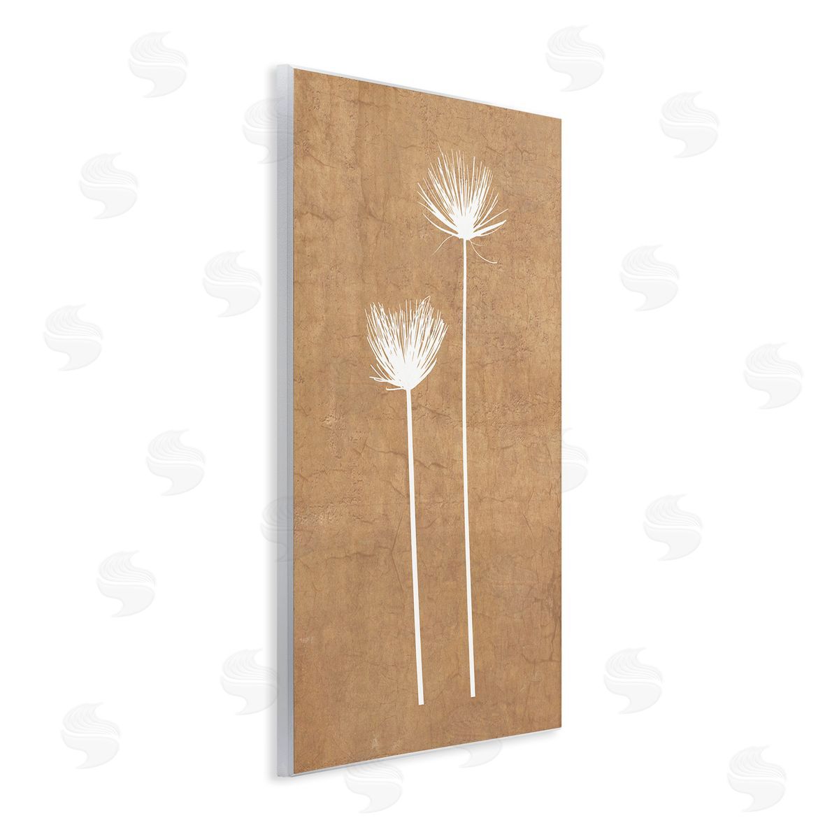 Graffitee Studios Simple Dandelion Sprigs Wooden Wall Plaque Art Print