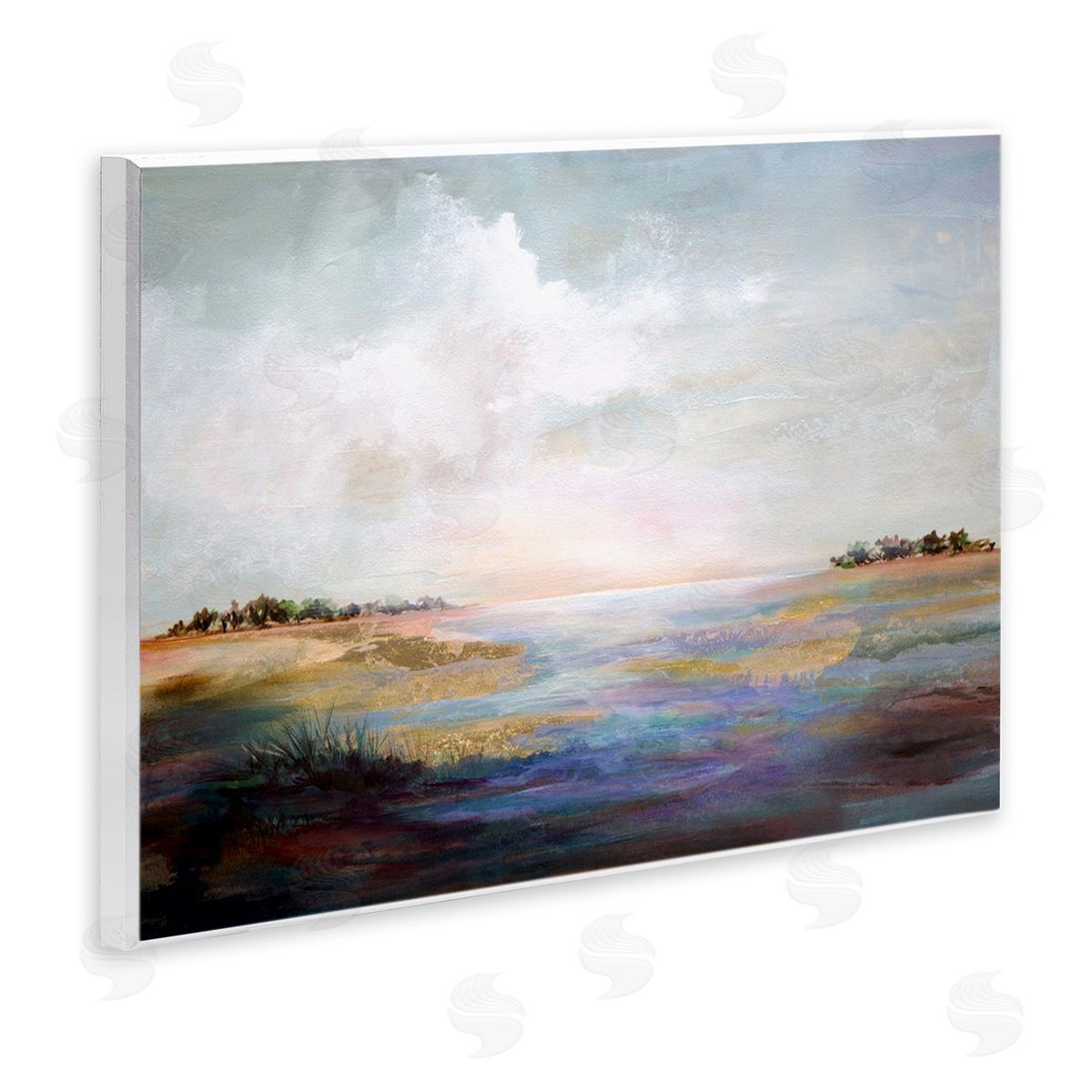Karen Hale Abstract River Landscape Wooden Wall Plaque Art Print