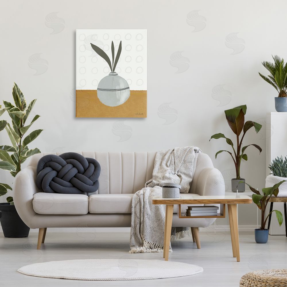 Katie Doucette Leaf Sprigs in Vase Canvas Wall Art Print in Room