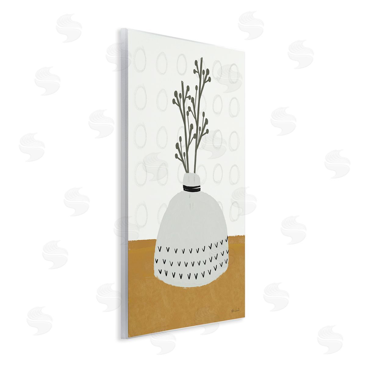 Katie Doucette Modern Leaf Bouquet Wooden Wall Plaque Art Print