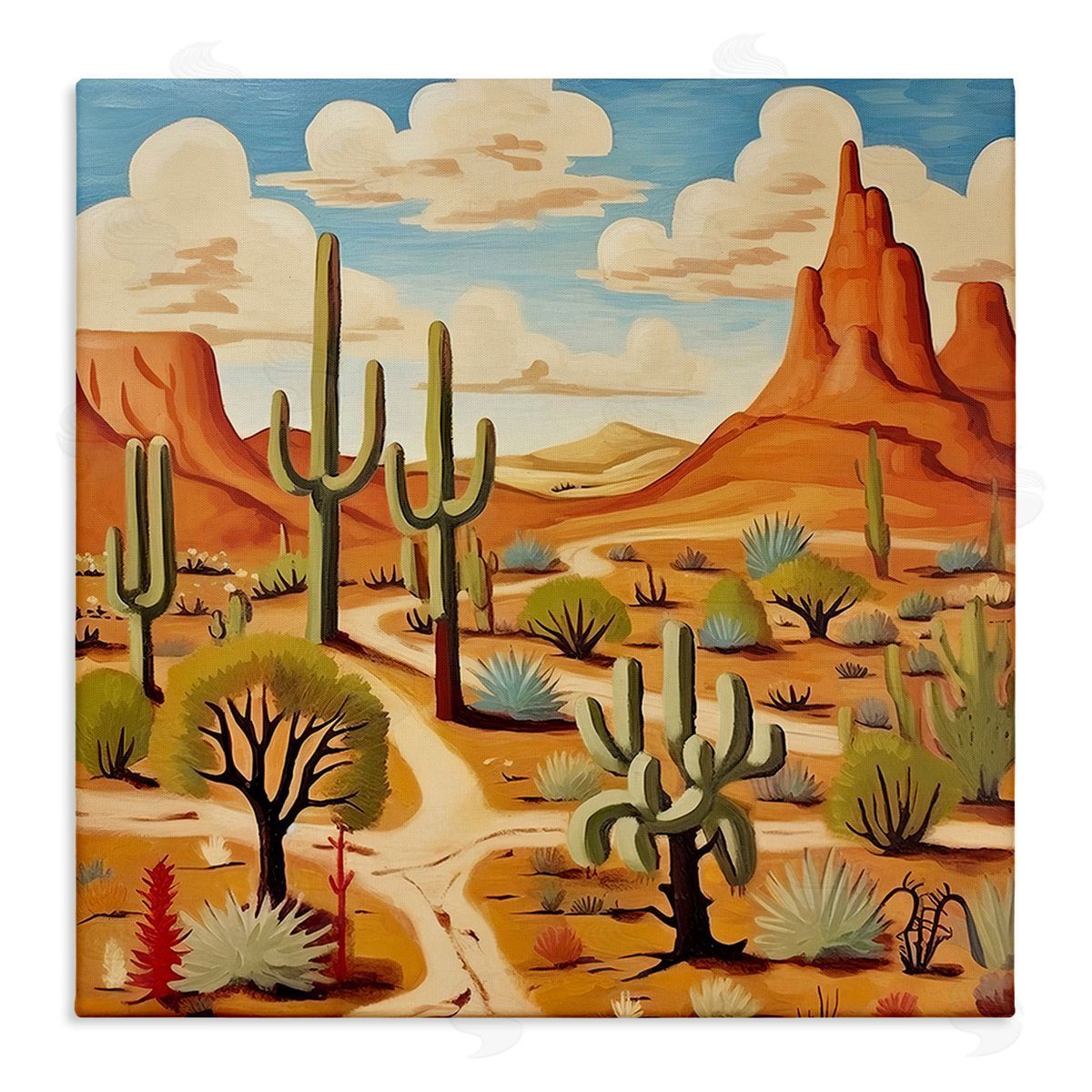 Lazar Studio Desert Canyon Path Canvas Wall Art Print