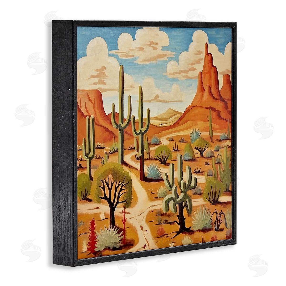 Lazar Studio Desert Canyon Path Black Framed Giclee Wall Art Print