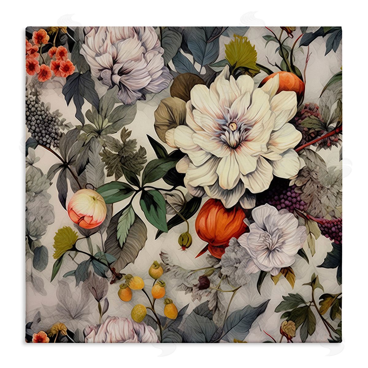 Lazar Studio Vintage Blooms & Fruit Canvas Wall Art Print