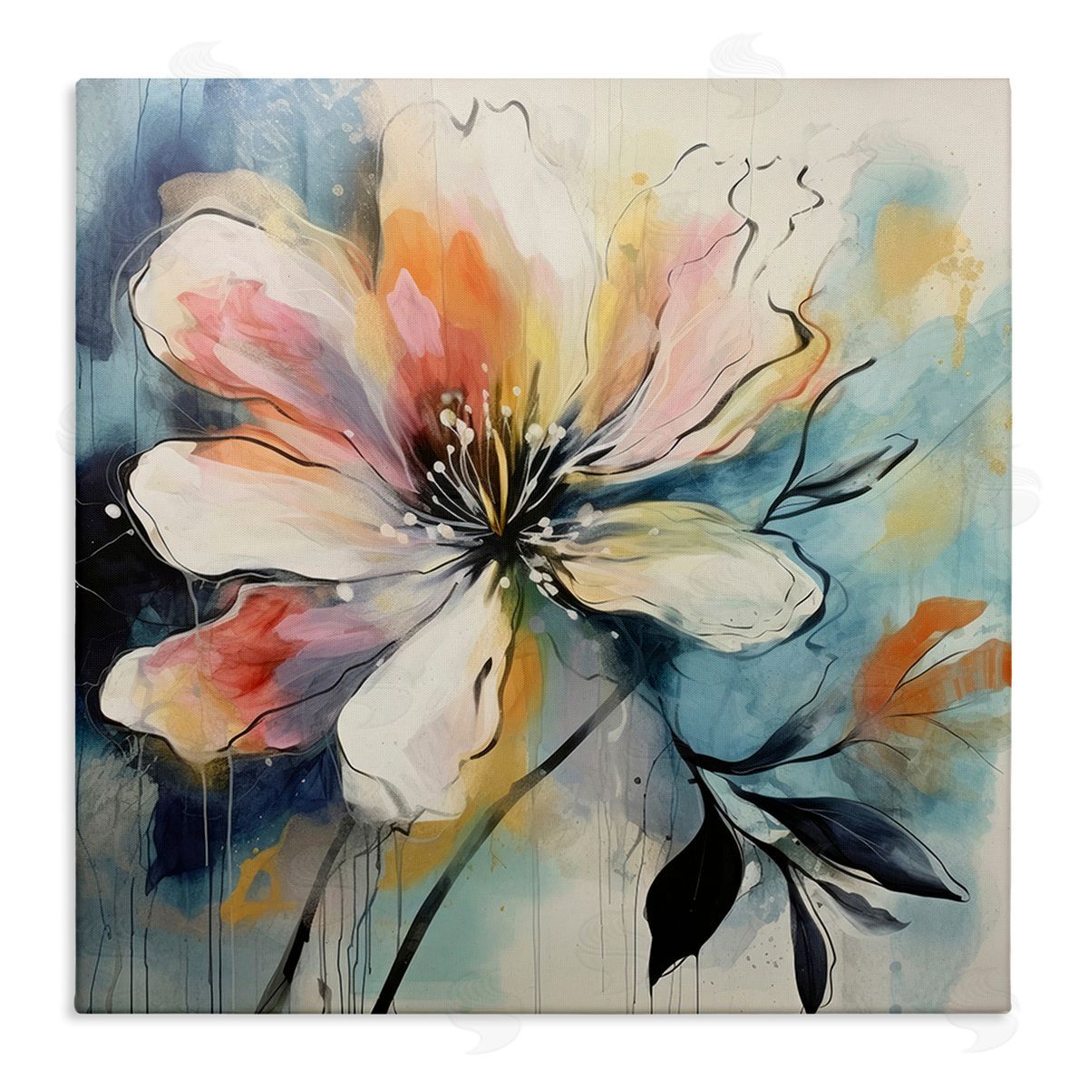 Lazar Studio Modern Pink Blossom Canvas Wall Art Print