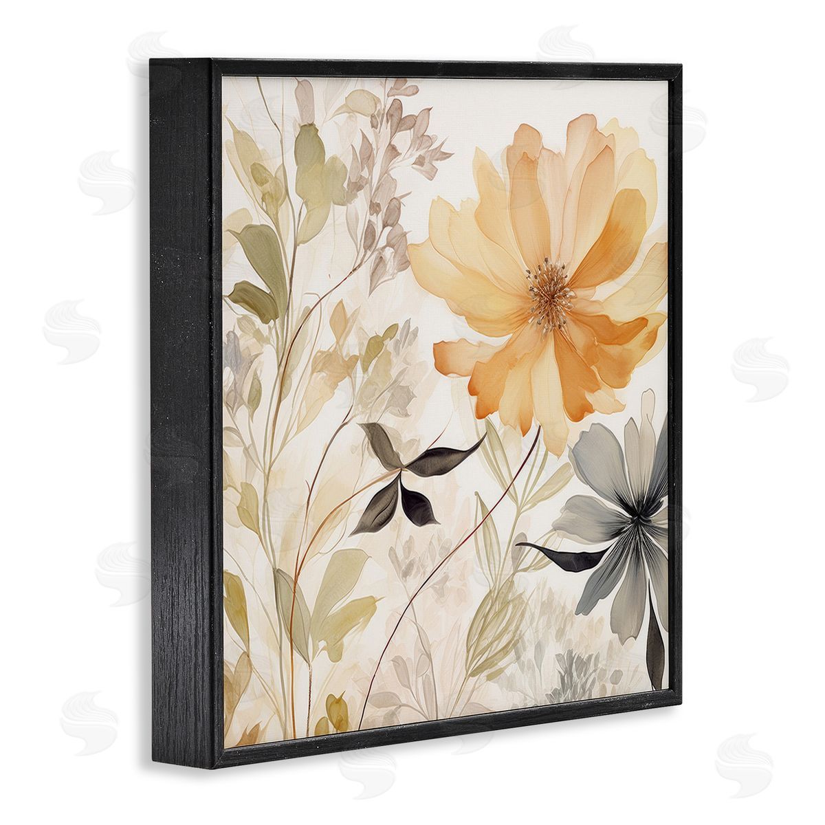 Lazar Studio Lush Botanical Serenity Black Framed Giclee Wall Art Print