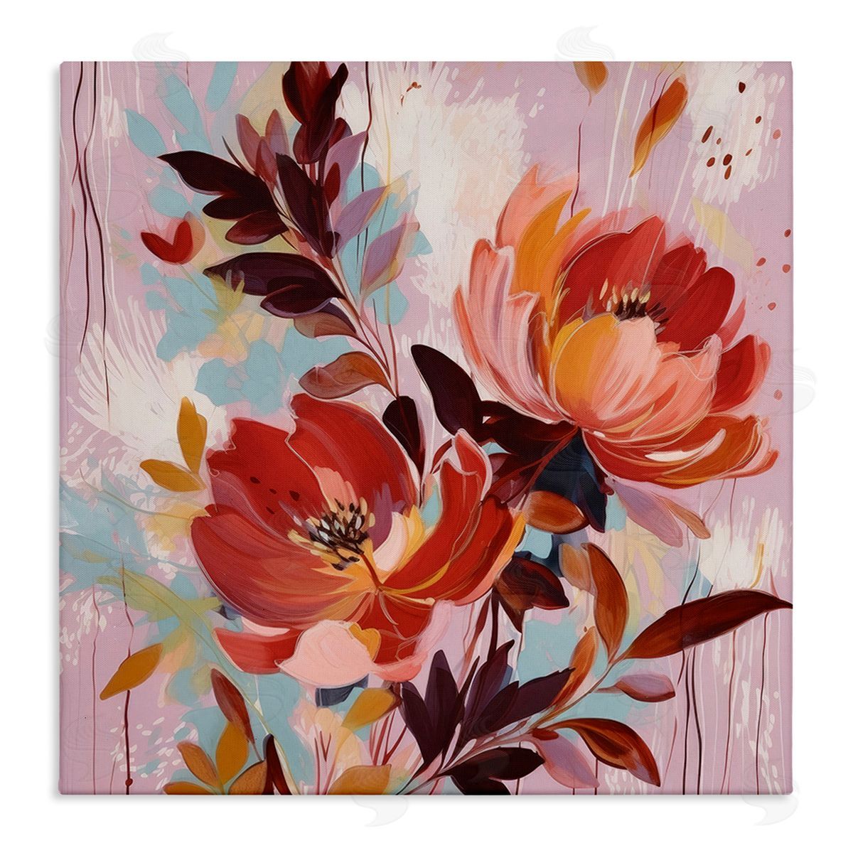 Lazar Studio Blooming Petals Pattern Canvas Wall Art Print
