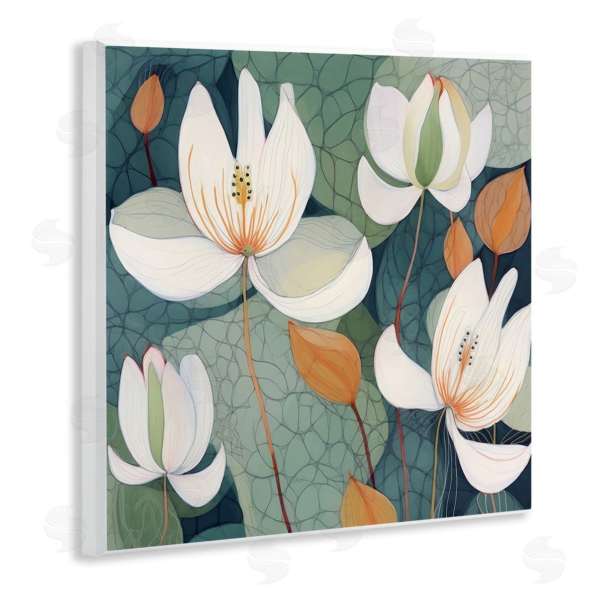 Lazar Studio Modern Iris Pattern Wooden Wall Plaque Art Print