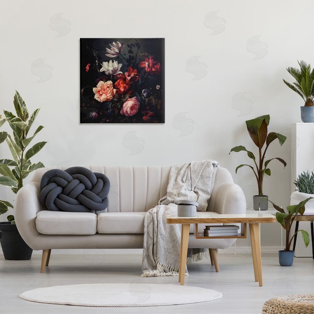 Lazar Studio Victorian Floral Elegance Canvas Wall Art Print in Room