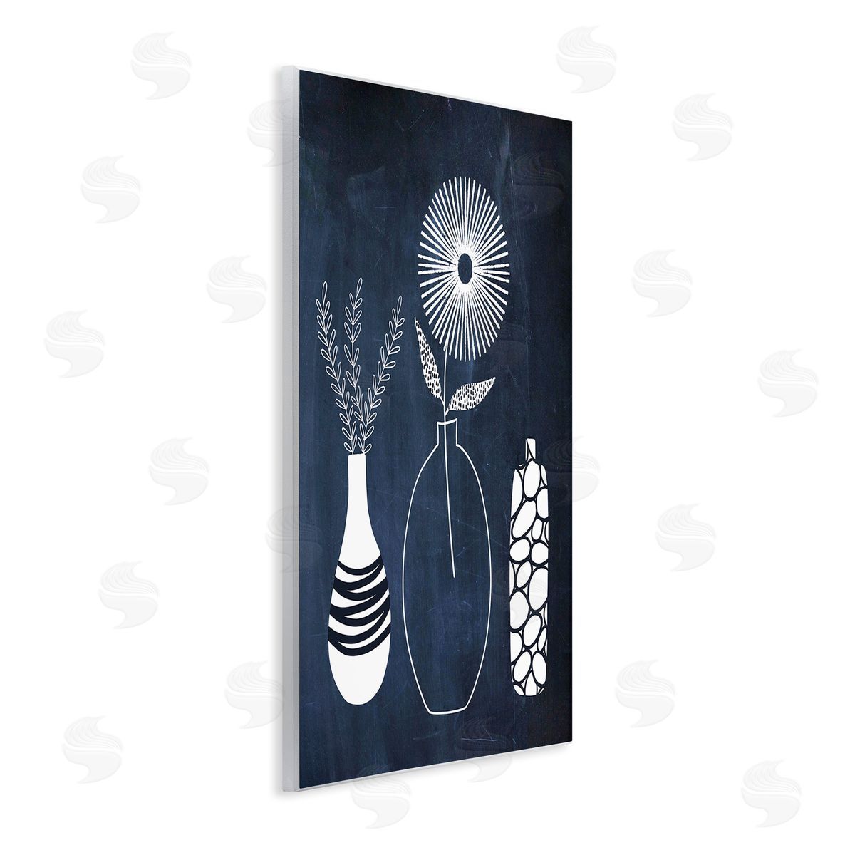 Lisa Nohren Geometric Plant Doodles Wooden Wall Plaque Art Print