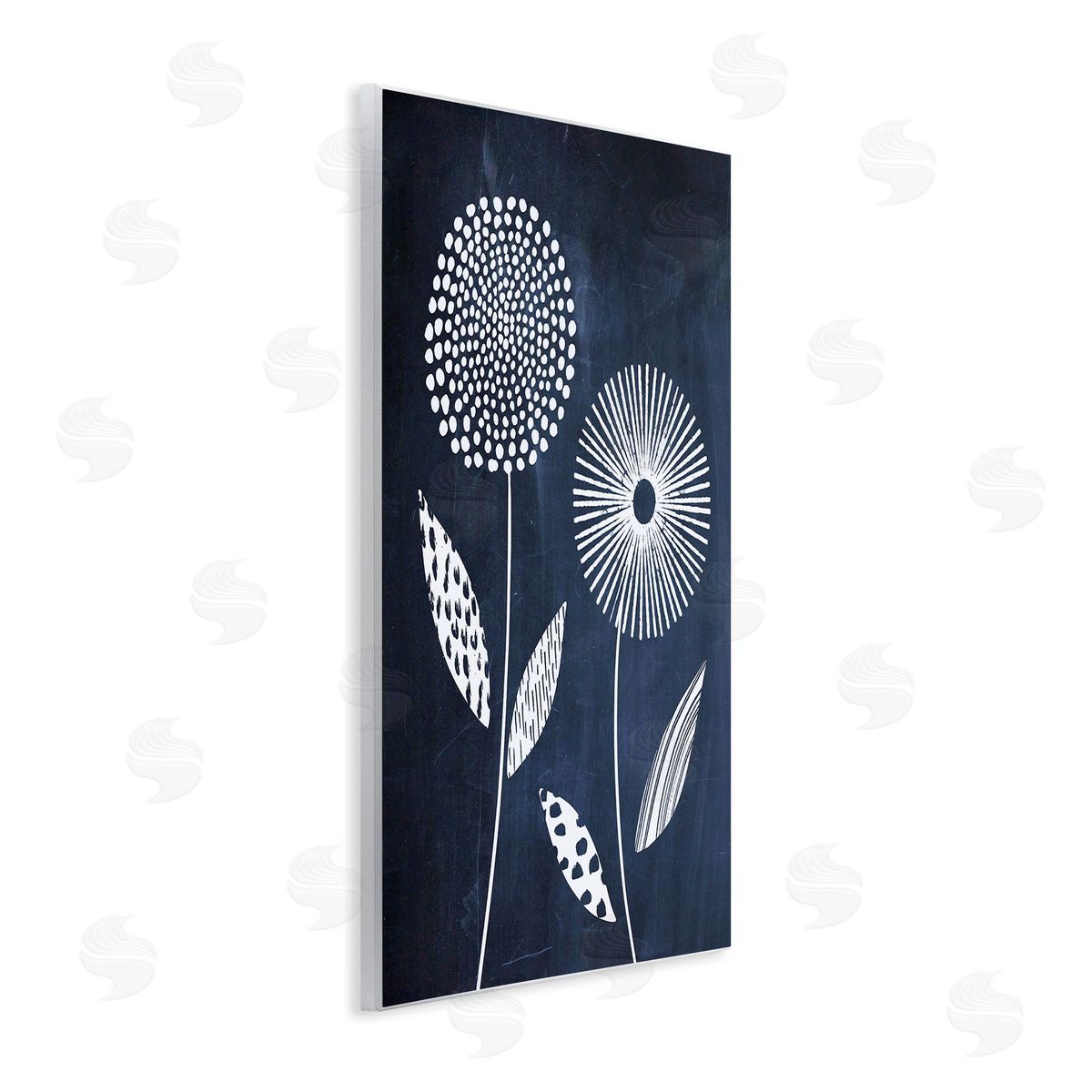 Lisa Nohren Geometric Patterned Flowers Wooden Wall Plaque Art Print