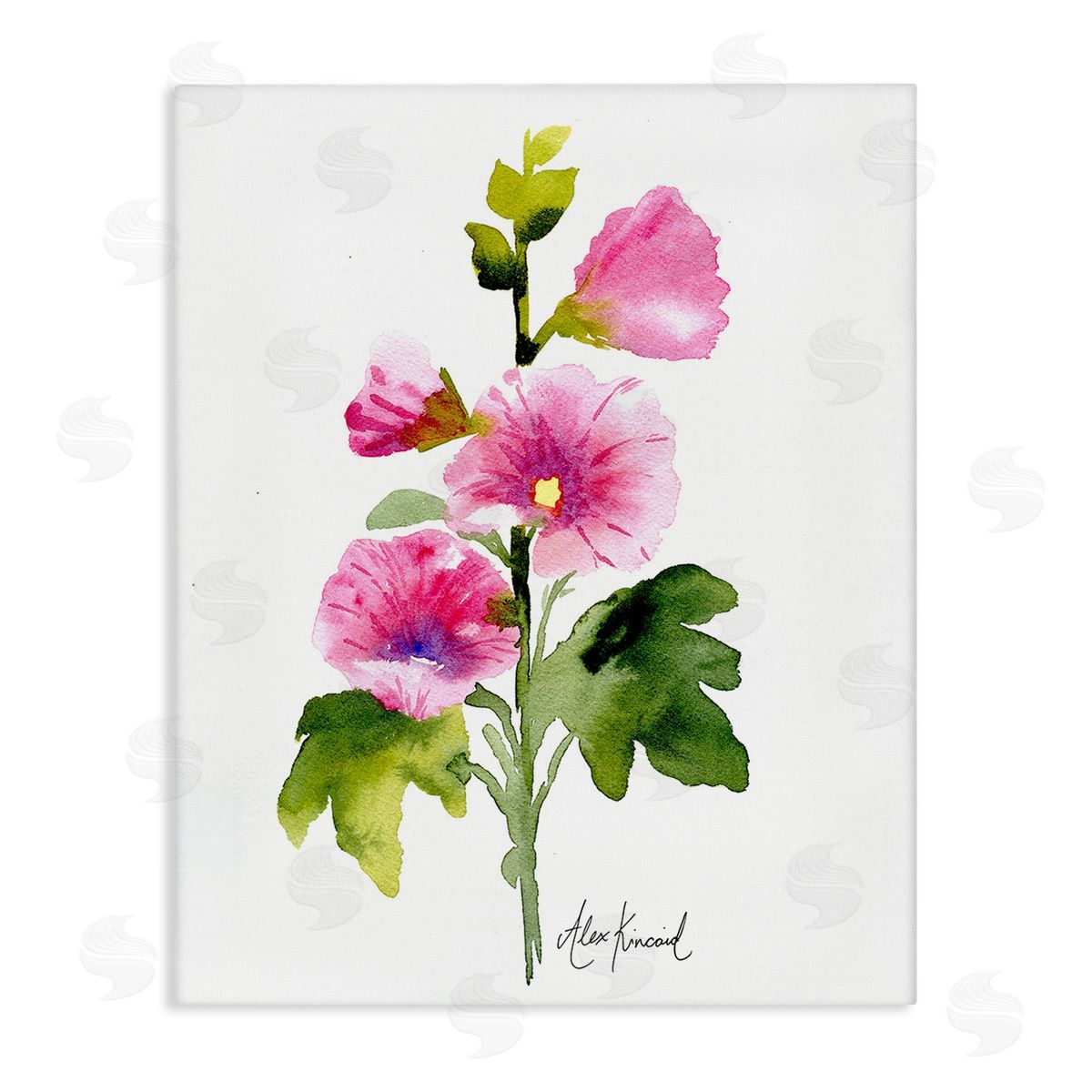 Alexandria Gilbert Kincaid Pink Watercolor Blossoms Canvas Wall Art Print