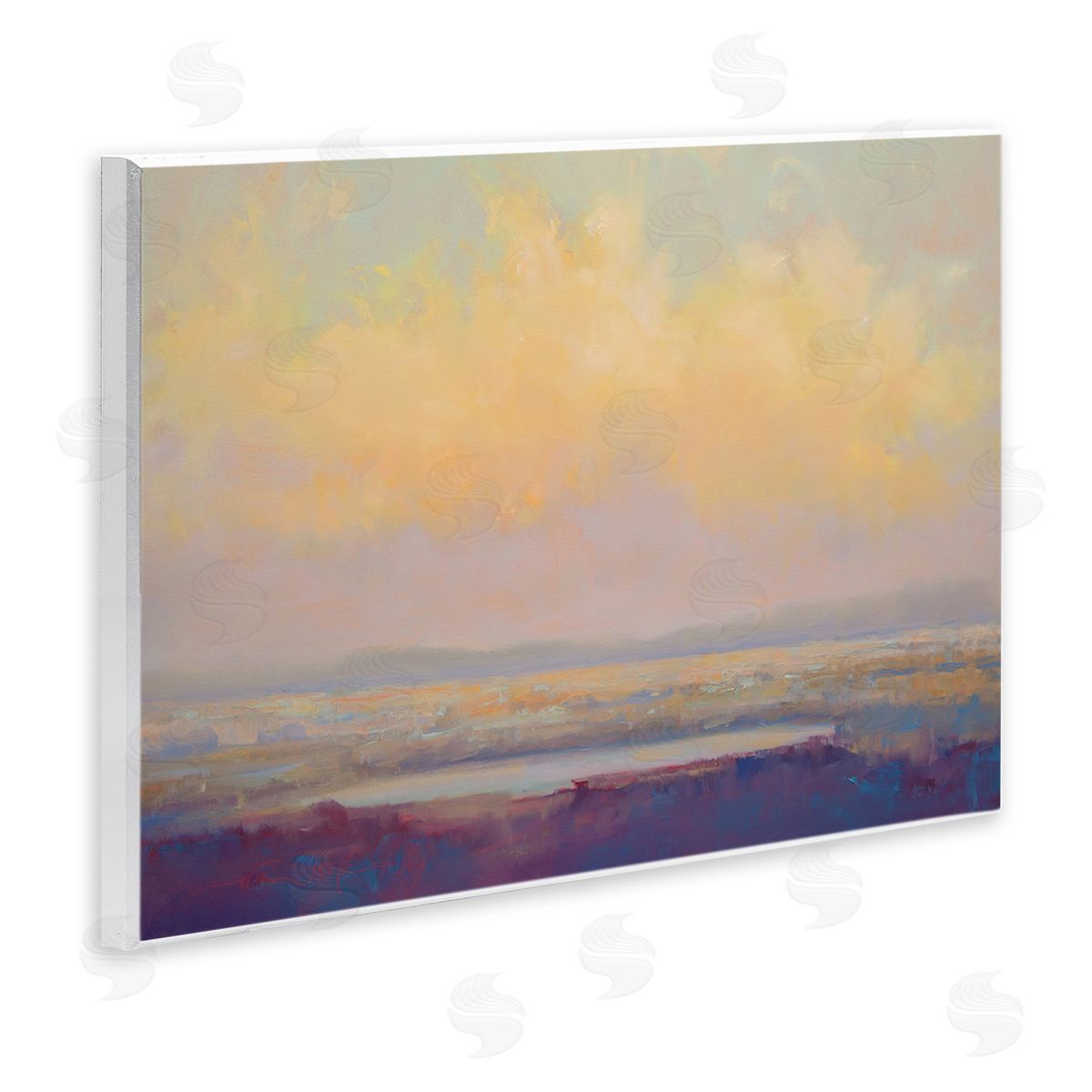 William McCarthy Abstract Orange Sunset Wooden Wall Plaque Art Print