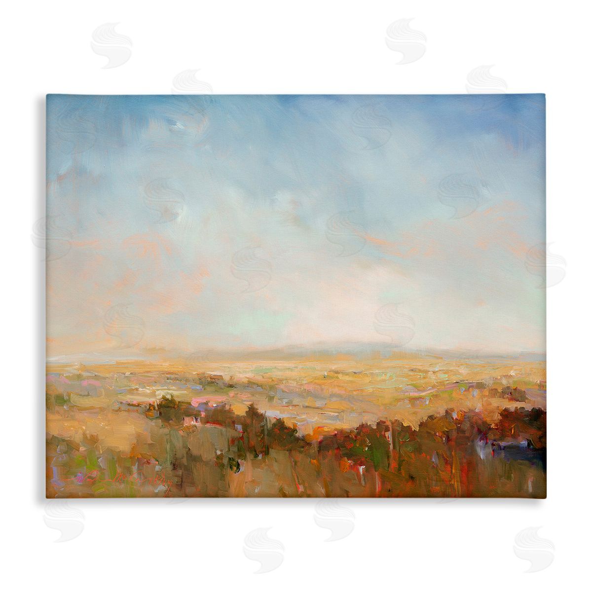 William McCarthy Abstract Farmland Nature Canvas Wall Art Print