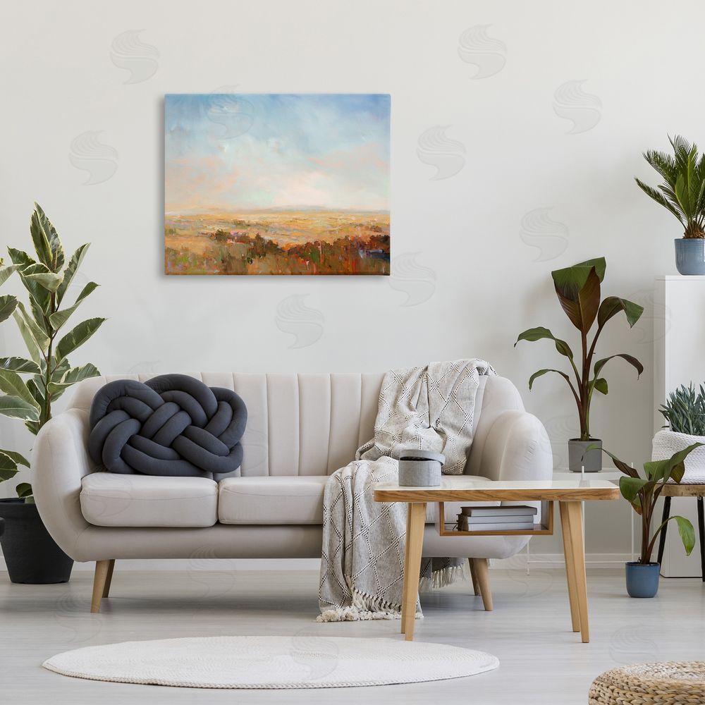 William McCarthy Abstract Farmland Nature Canvas Wall Art Print in Room