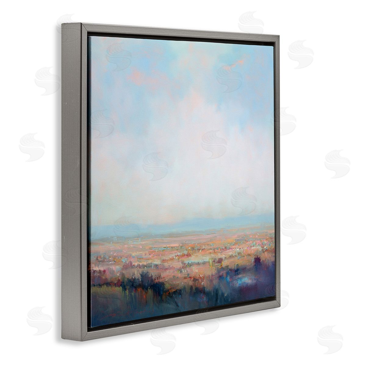 William McCarthy Clear Sky over Nature Gray Floating Frame Canvas Wall Art Print