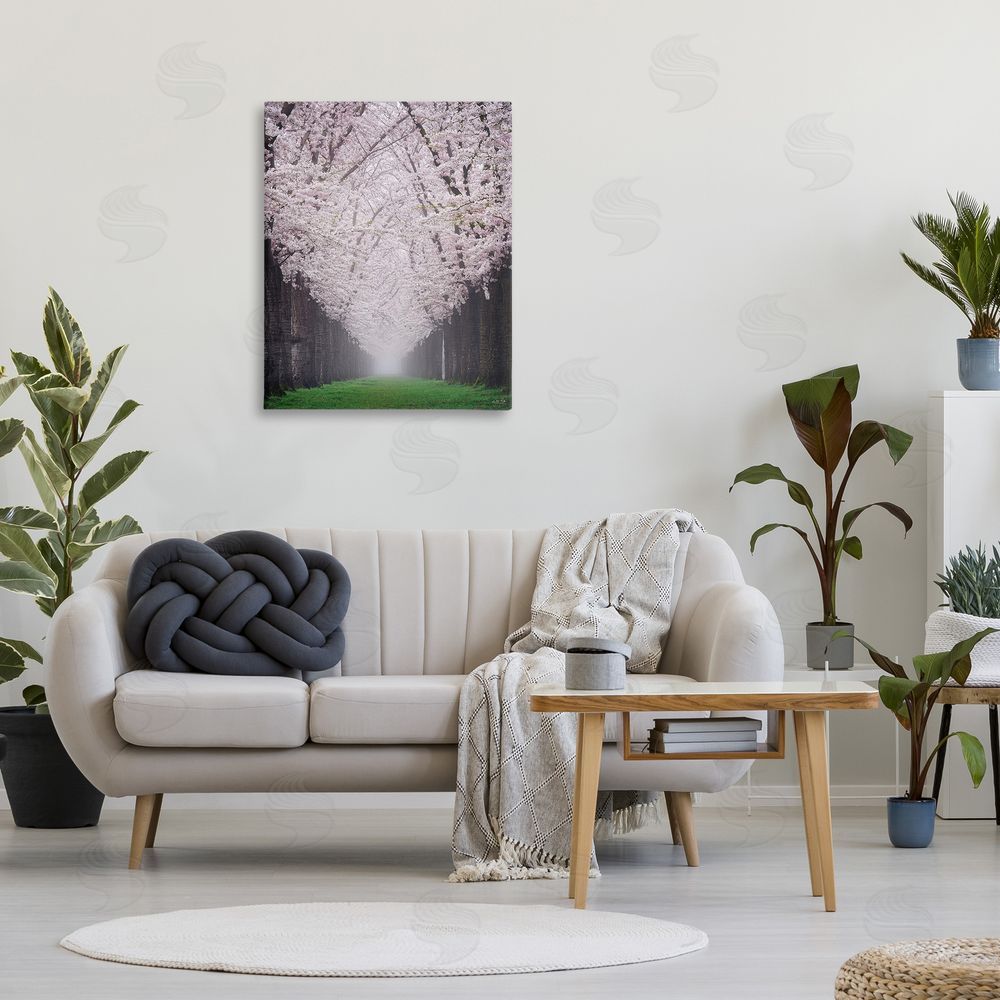 Martin Podt Cherry Blossom Grove Canvas Wall Art Print in Room