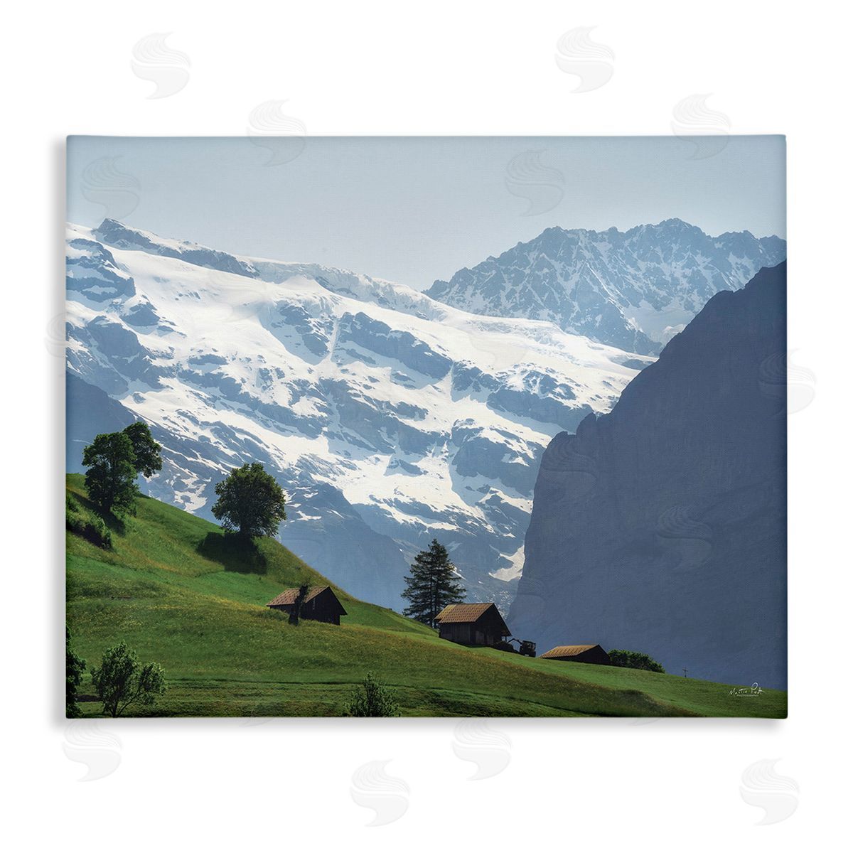 Martin Podt Mountain Cottages Landscape Canvas Wall Art Print