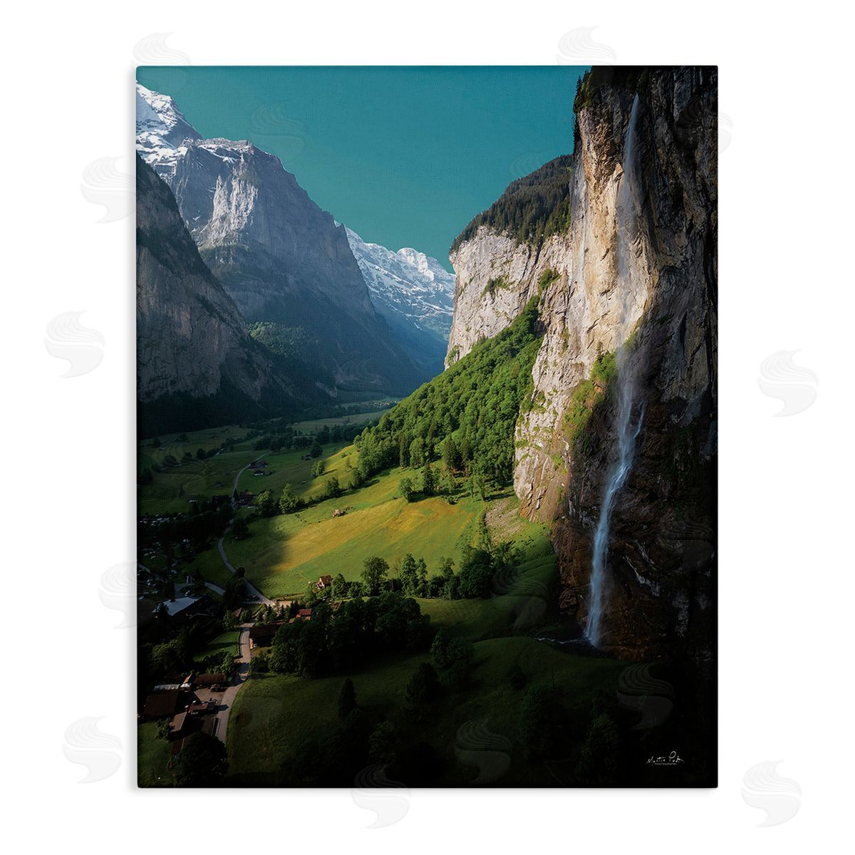 Martin Podt Valley Cliffs Grassland Canvas Wall Art Print