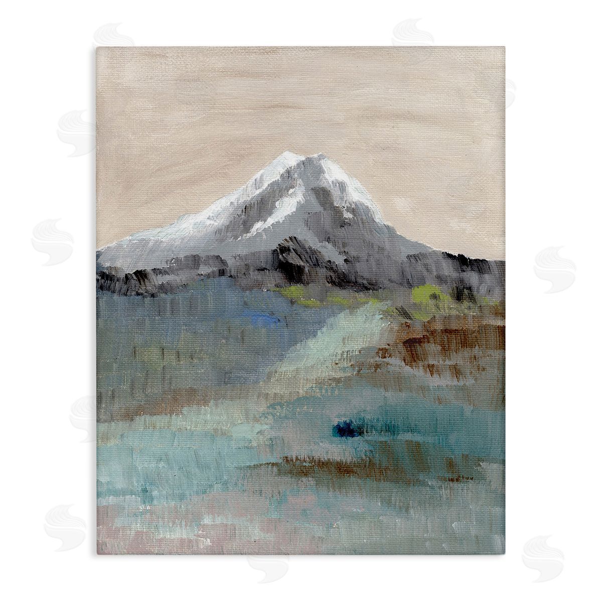 Nikita Jariwala Brushed Abstract Volcano Canvas Wall Art Print
