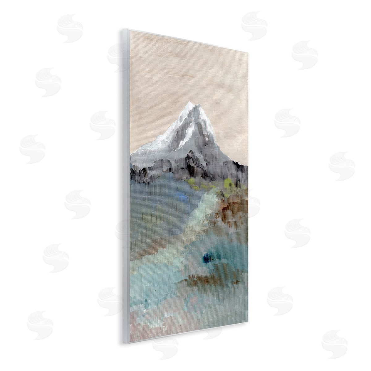 Nikita Jariwala Brushed Abstract Volcano Wooden Wall Plaque Art Print