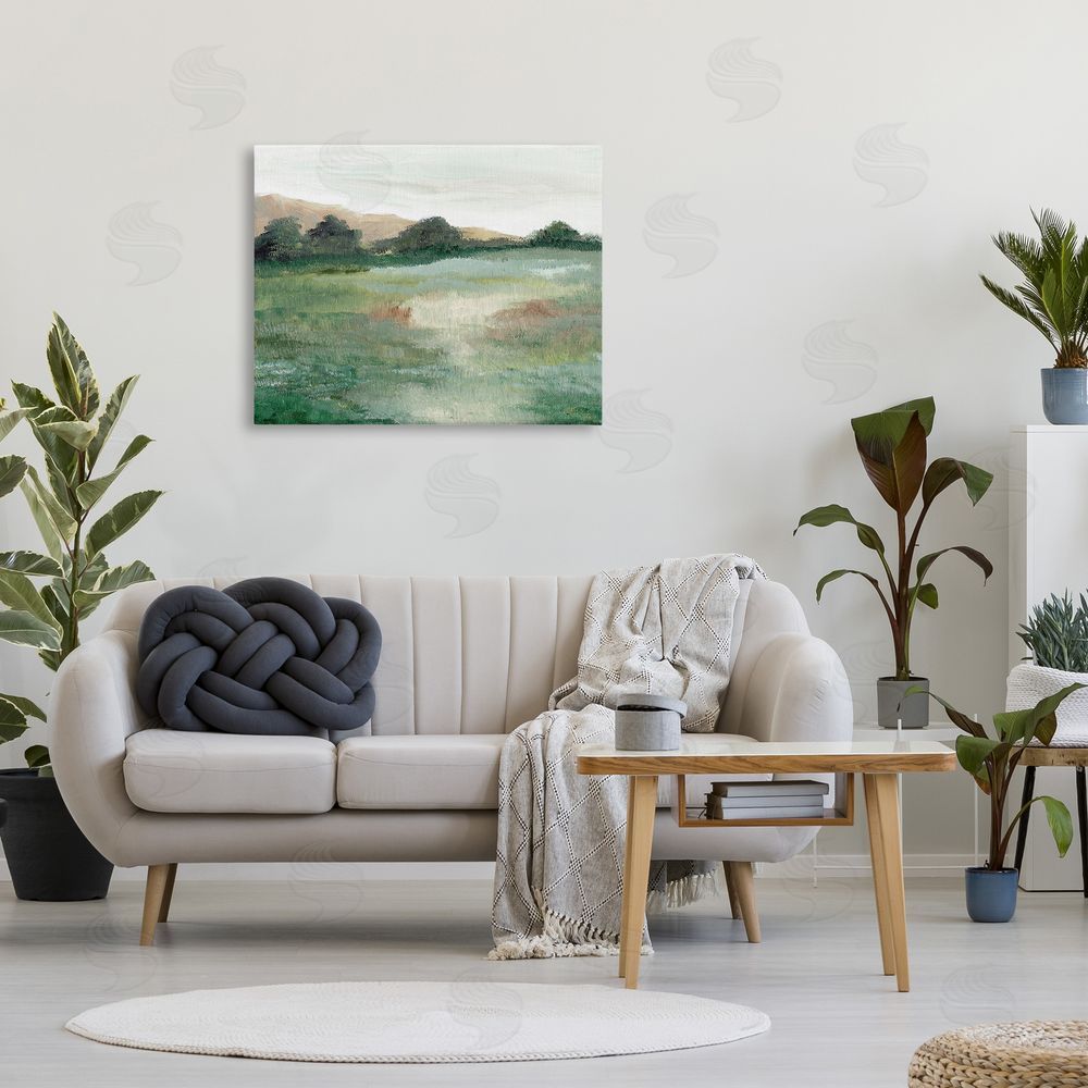 Nikita Jariwala Brushed Mountain Valley Canvas Wall Art Print in Room