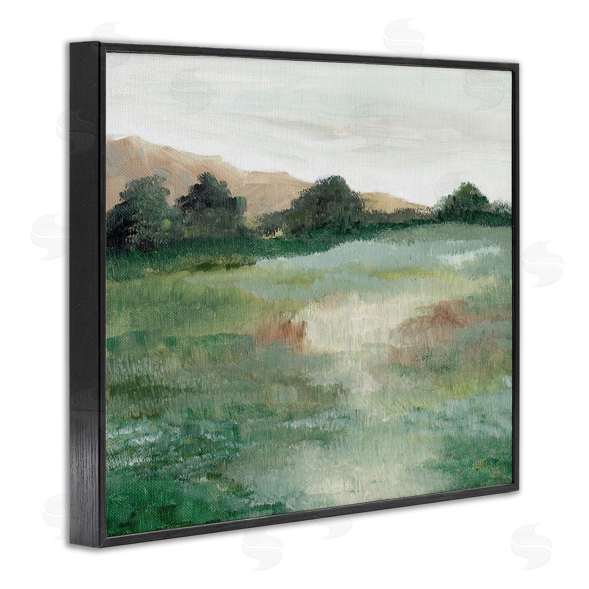 Nikita Jariwala Brushed Mountain Valley Black Framed Giclee Wall Art Print