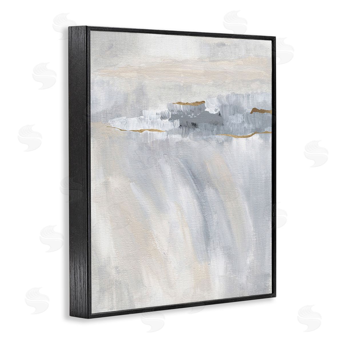Nikita Jariwala Grey Abstract Movement Black Framed Giclee Wall Art Print