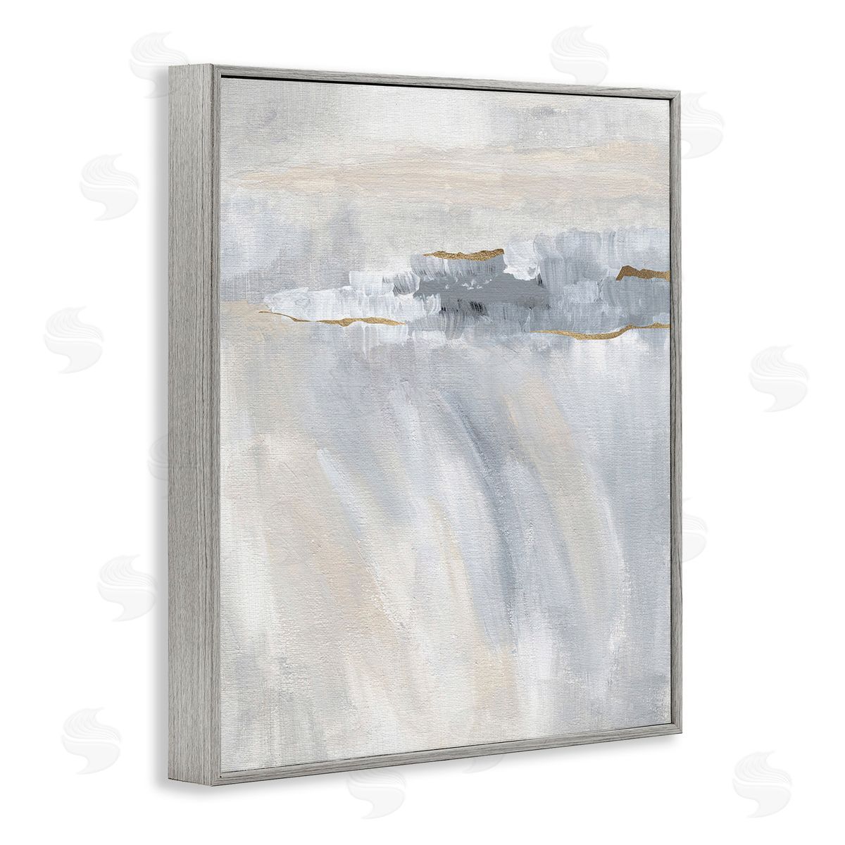 Nikita Jariwala Grey Abstract Movement Gray Framed Giclee Wall Art Print