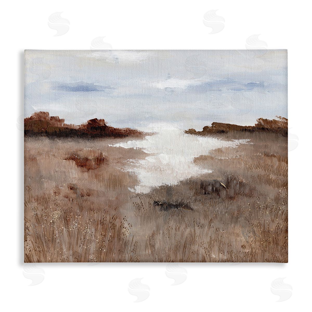 Nikita Jariwala Field with Arid Vegetation Canvas Wall Art Print