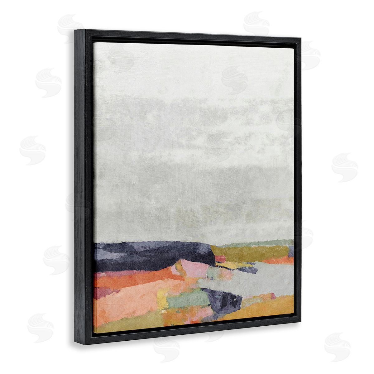 Suzanne Nicoll Modern Hue Landscape Black Floating Frame Canvas Wall Art Print