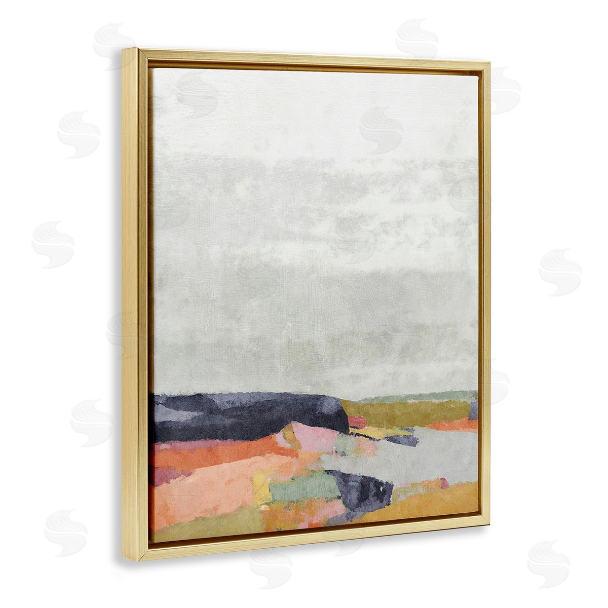 Suzanne Nicoll Modern Hue Landscape Gold Floating Frame Canvas Wall Art Print