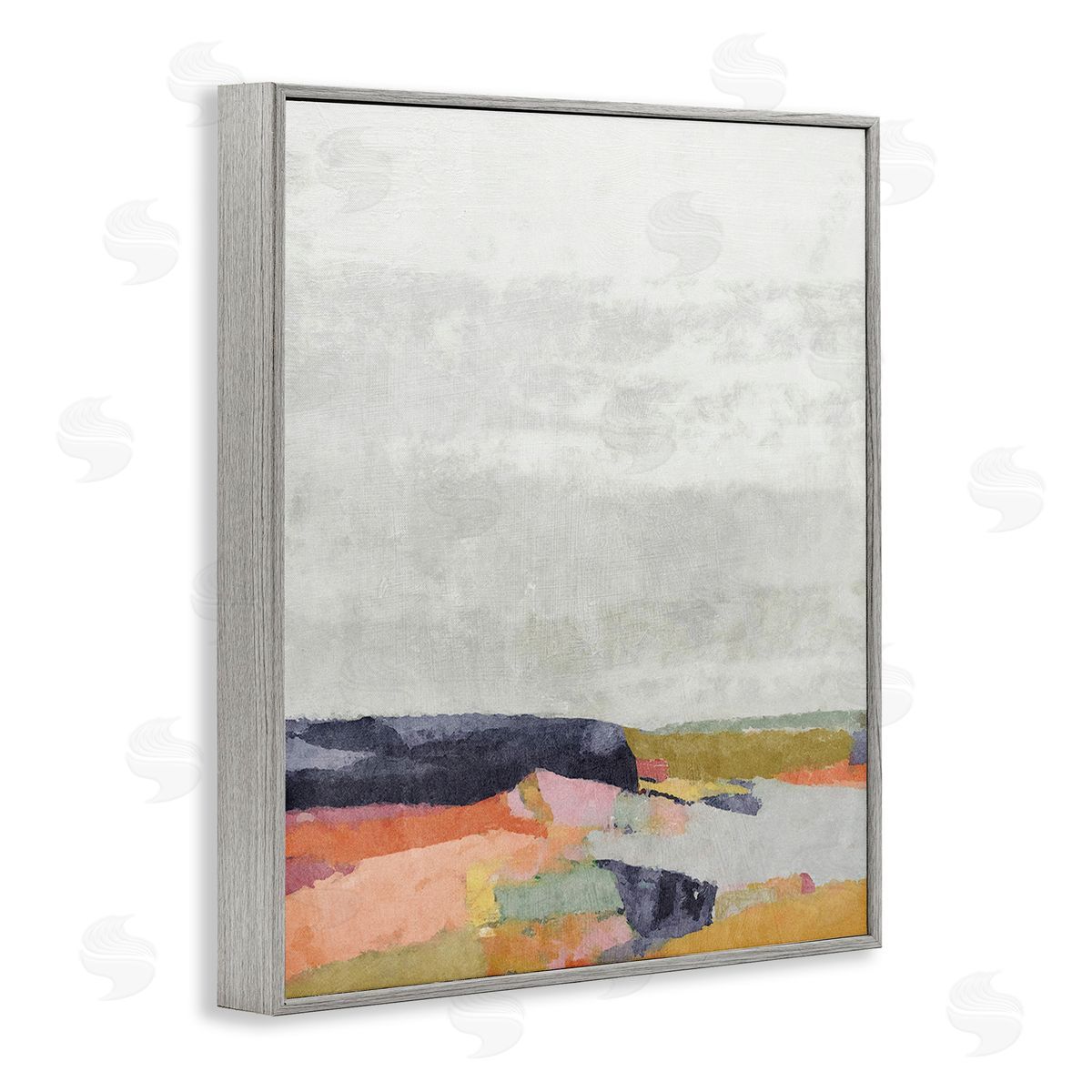 Suzanne Nicoll Modern Hue Landscape Gray Framed Giclee Wall Art Print