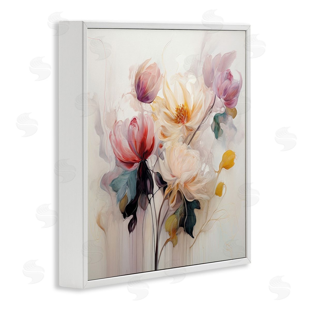 Irena Orlov Blooms in Harmony White Framed Giclee Wall Art Print