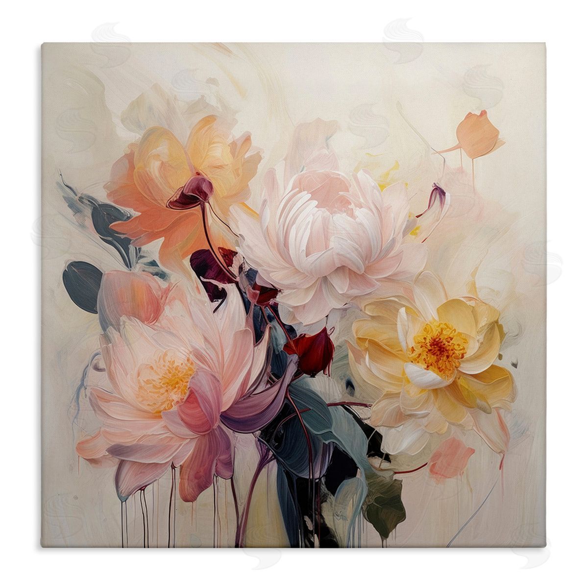 Irena Orlov Elegant Blooming Dahlias Canvas Wall Art Print