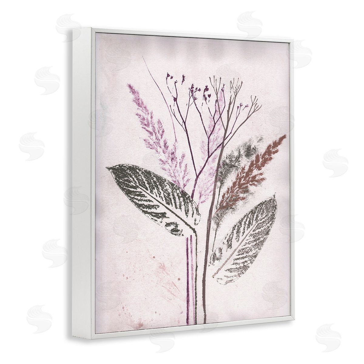 Pernille Folcarelli Botanical Imprint Shapes White Framed Giclee Wall Art Print
