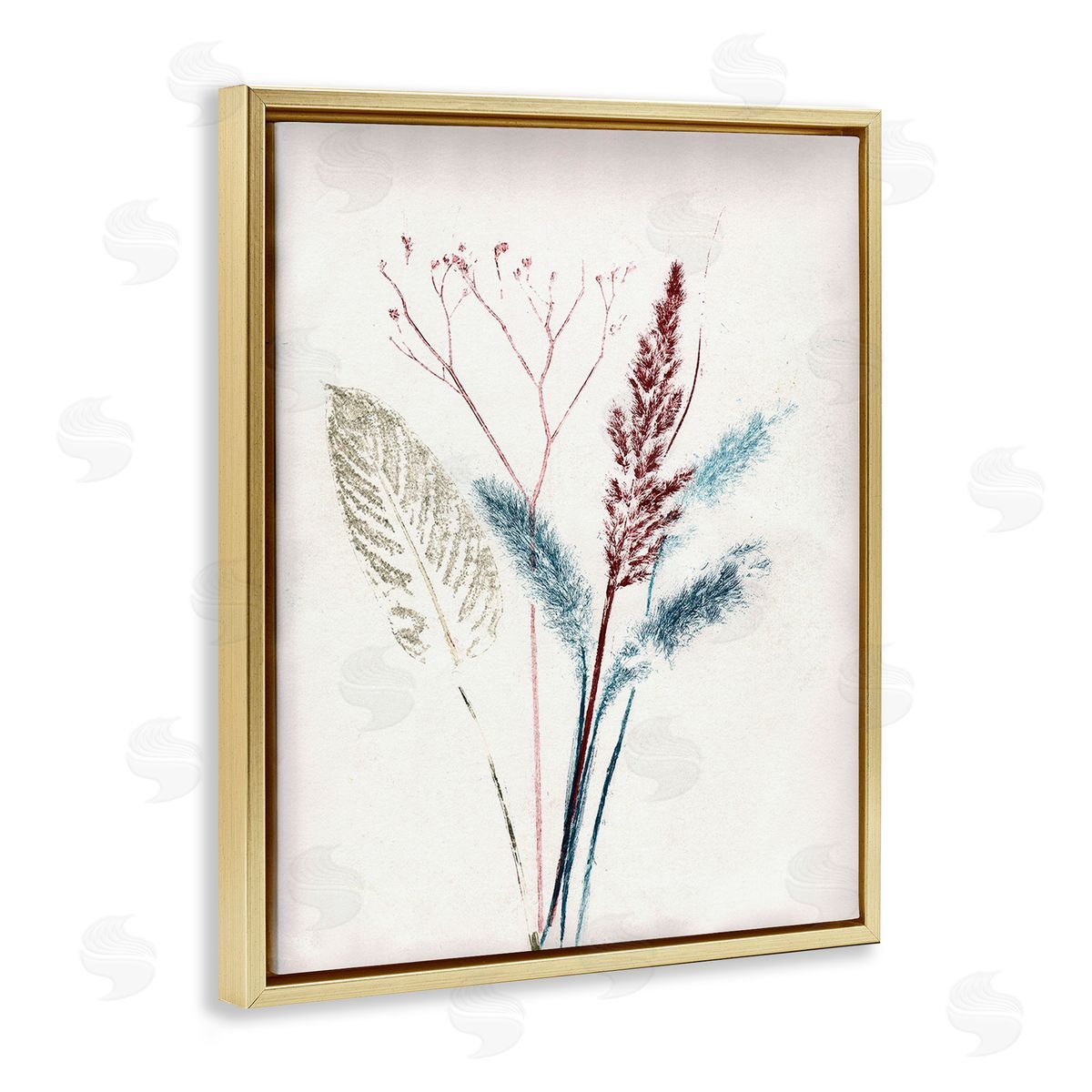 Pernille Folcarelli Natural Floral Impression Gold Floating Frame Canvas Wall Art Print
