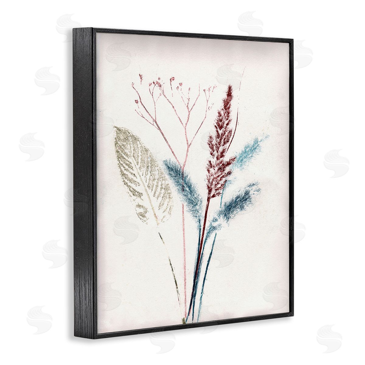 Pernille Folcarelli Natural Floral Impression Black Framed Giclee Wall Art Print