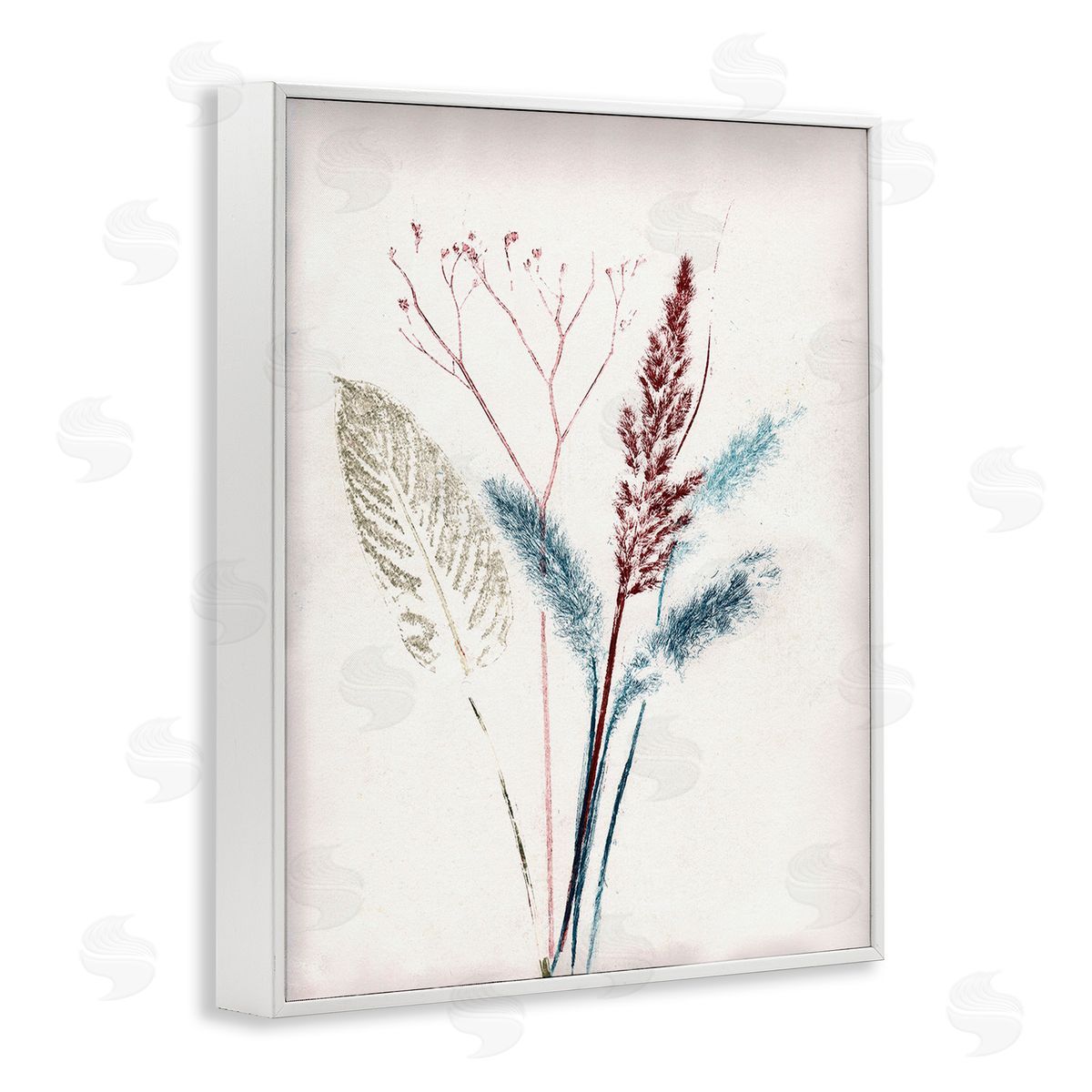 Pernille Folcarelli Natural Floral Impression White Framed Giclee Wall Art Print