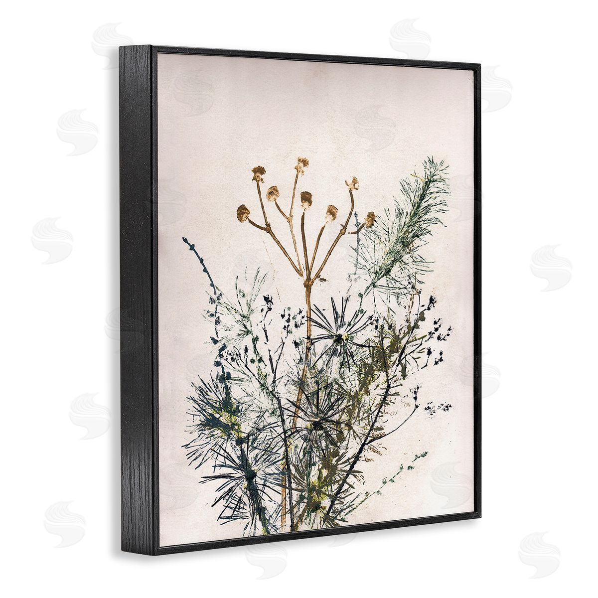 Pernille Folcarelli Pine Needles Impression Black Framed Giclee Wall Art Print