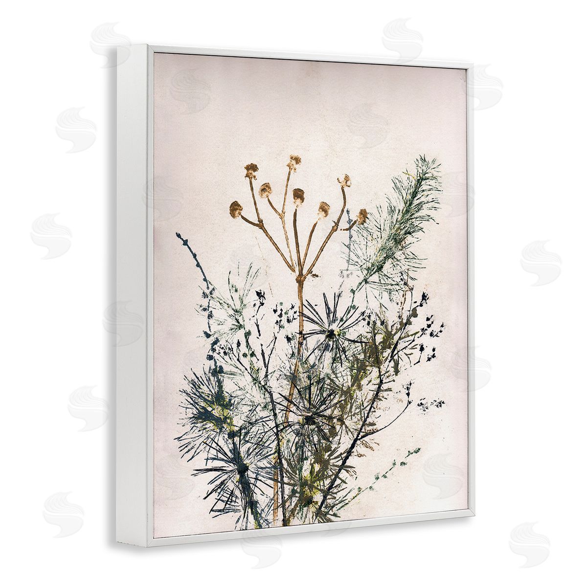 Pernille Folcarelli Pine Needles Impression White Framed Giclee Wall Art Print