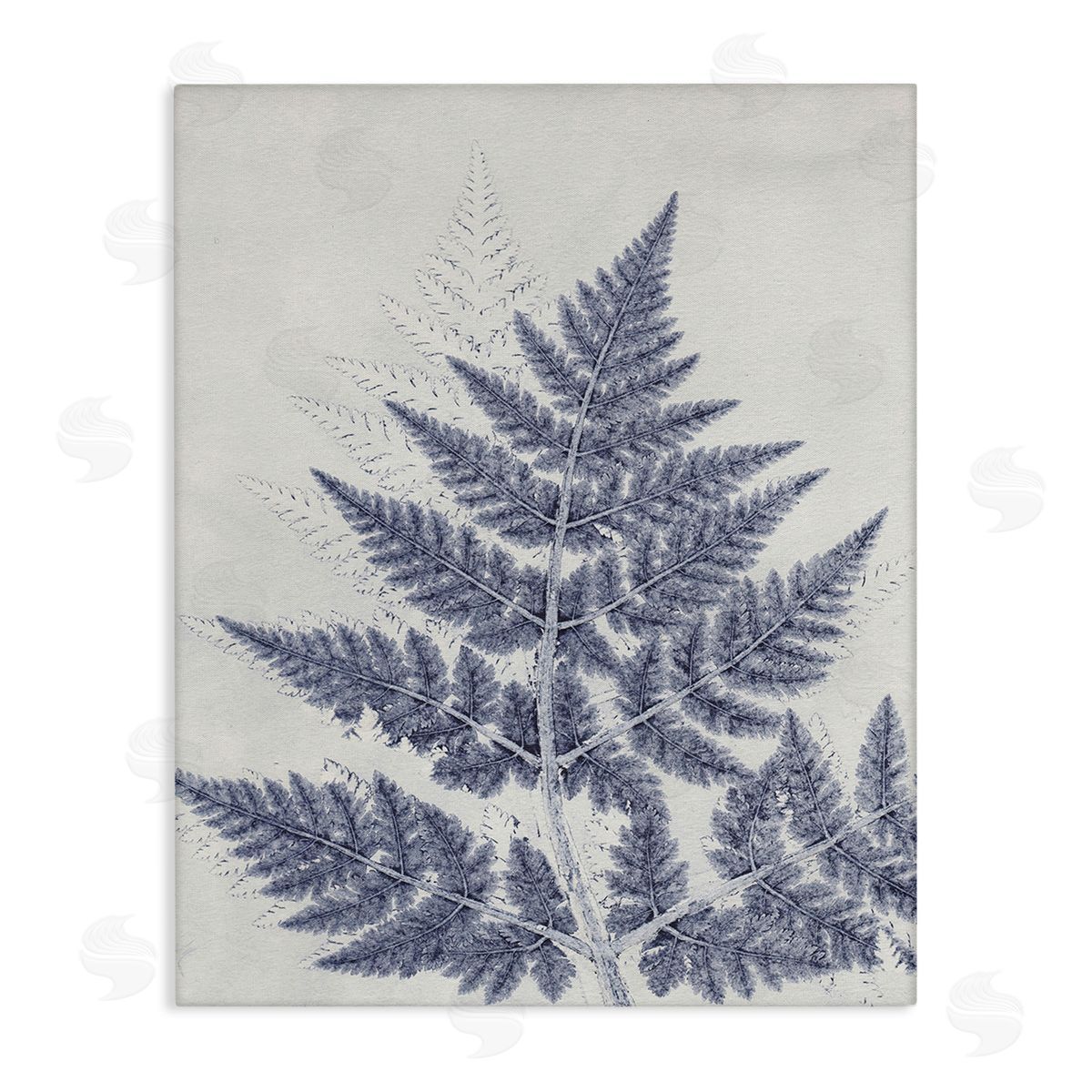 Pernille Folcarelli Blue Fern Imprint Canvas Wall Art Print