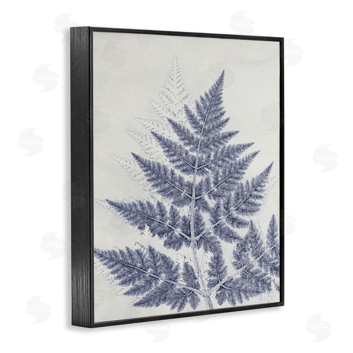 Pernille Folcarelli Blue Fern Imprint Black Framed Giclee Wall Art Print