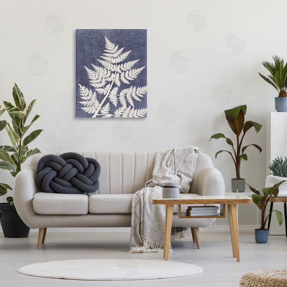 Pernille Folcarelli Forest Fern Silhouette Canvas Wall Art Print in Room