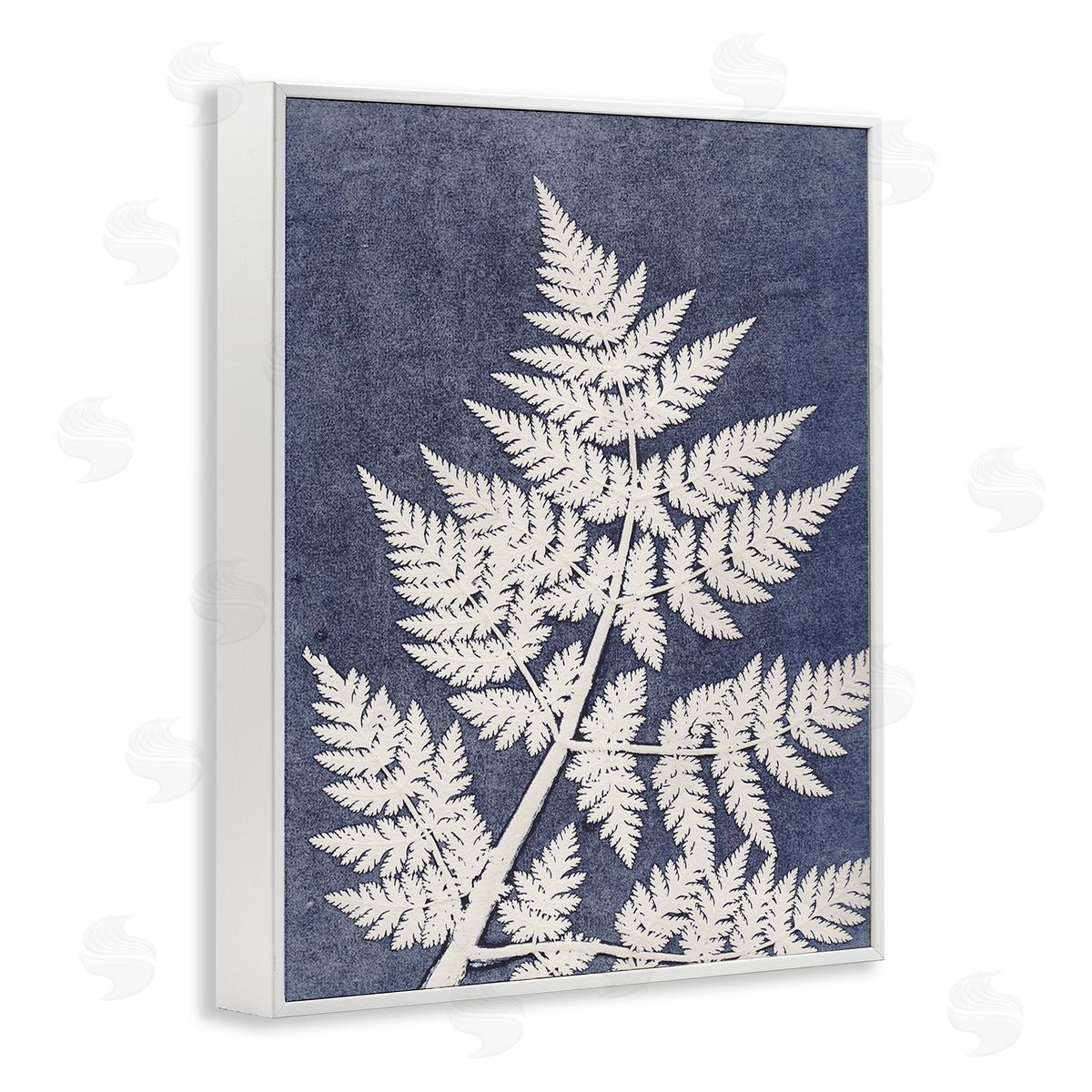 Pernille Folcarelli Forest Fern Silhouette White Framed Giclee Wall Art Print