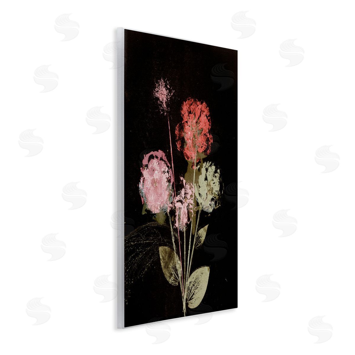 Pernille Folcarelli Rustic Roses on Black Wooden Wall Plaque Art Print