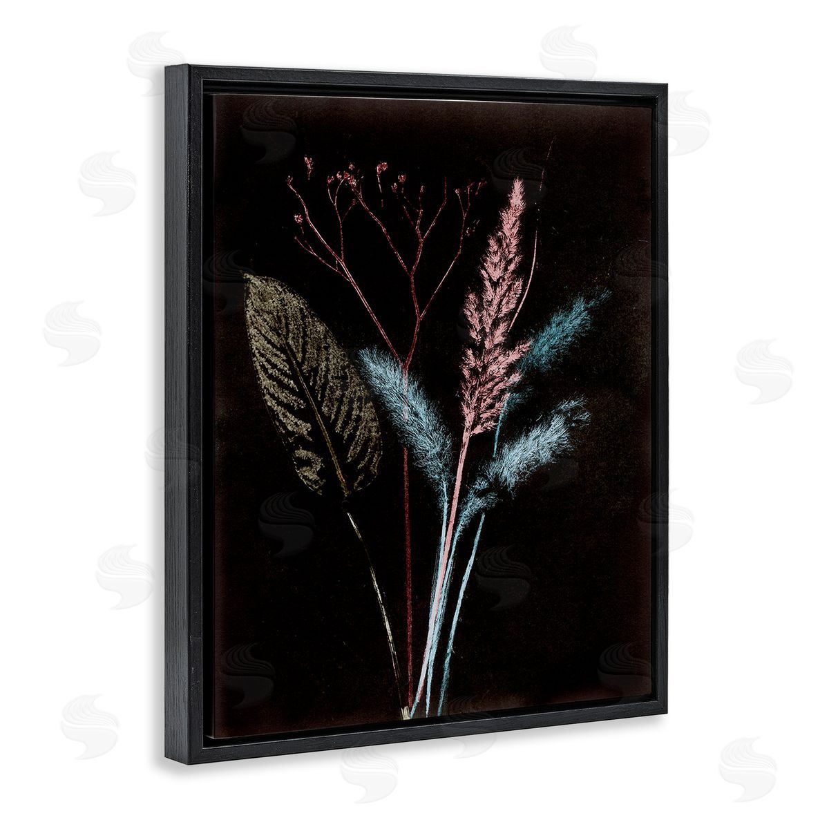 Pernille Folcarelli Country Reeds Impressions Black Floating Frame Canvas Wall Art Print