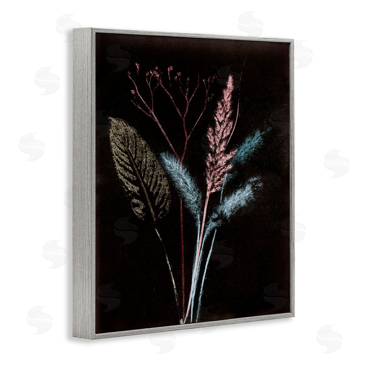 Pernille Folcarelli Country Reeds Impressions Gray Framed Giclee Wall Art Print